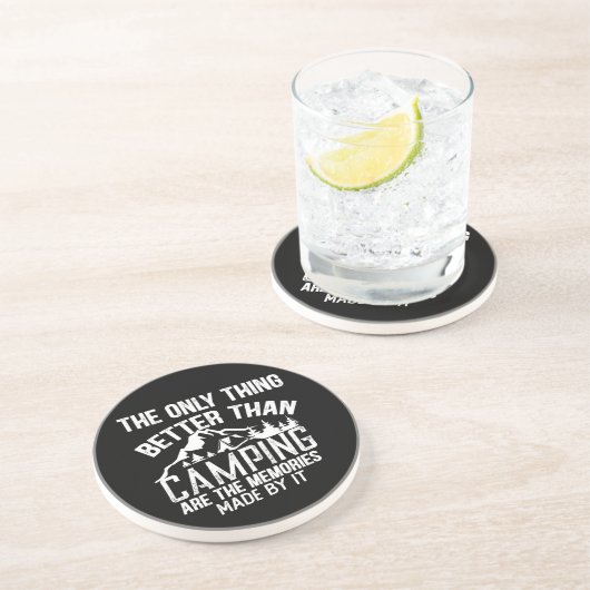 Dessous De Verre En Grès Drôle slogan de camping été citations (Côté)