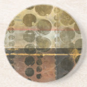 Dessous De Verre En Grès Droplets verts circulaires (Devant)