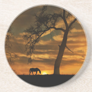 Dessous de verre en grès du cheval