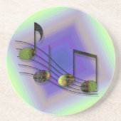 Dessous De Verre En Grès Dubstep Notes Grès Coaster (Devant)