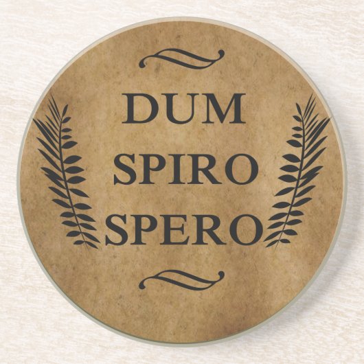 Dessous De Verre En Grès dum spiro spero (Devant)