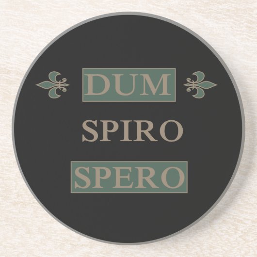 Dessous De Verre En Grès dum spiro spero expressions latines (Devant)