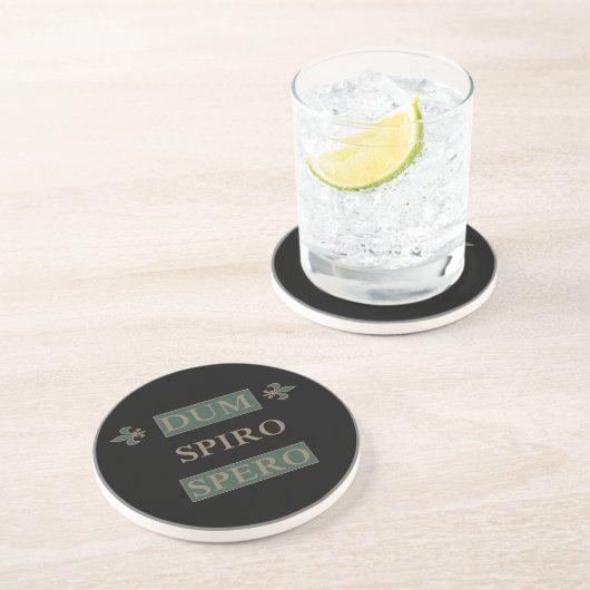 Dessous De Verre En Grès dum spiro spero expressions latines (Côté)