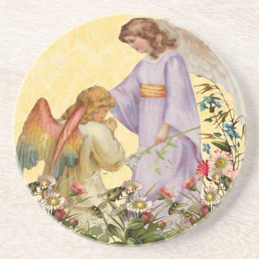 Dessous De Verre En Grès Easter Blessings Angel Coaster (Devant)