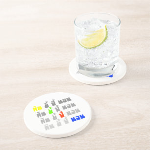 Dessous De Verre En Grès Eat Poop Boom Sleep
