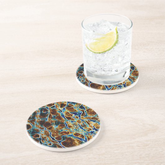 DESSOUS DE VERRE EN GRÈS EAU (Côté)