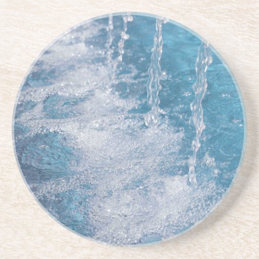 Dessous De Verre En Grès Eau bleue (Devant)