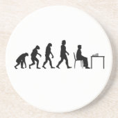 Dessous De Verre En Grès Échecs - Évolution du joueur d'échecs (Devant)