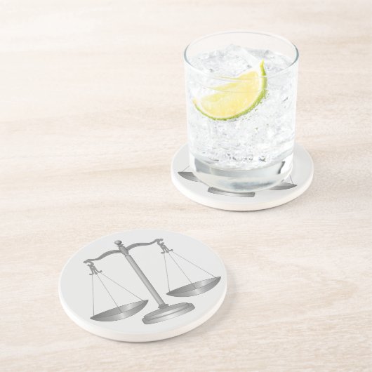 Dessous De Verre En Grès Échelles de justice (Côté)