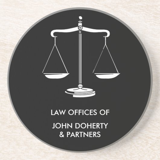 Dessous De Verre En Grès Échelles de justice | Classique (Devant)