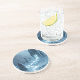 Dessous De Verre En Grès Échos du Veilleur d'Hiver