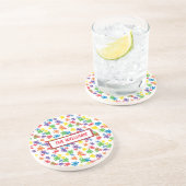 Dessous De Verre En Grès Éclaboussure de peinture vibrante (Côté)
