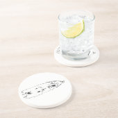 Dessous De Verre En Grès Éclat doré, forme claire (Côté)
