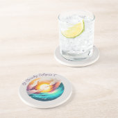 Dessous de verre en grès Eclipse nuageux (Côté)