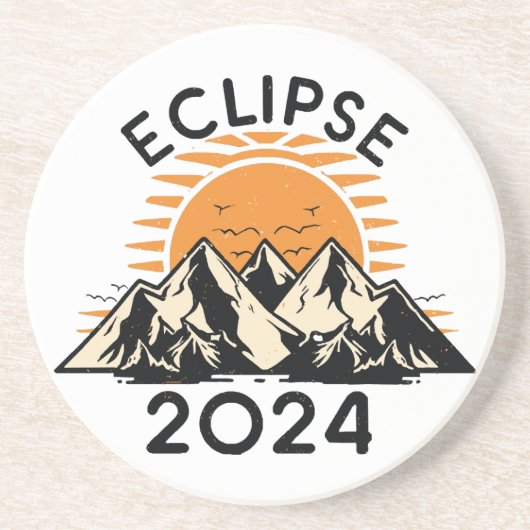 Dessous De Verre En Grès Éclipse solaire totale 2024 (Devant)