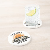 Dessous De Verre En Grès Éclipse solaire totale 2024 (Côté)