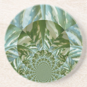 Dessous De Verre En Grès Eco Green Camo Kaleidoscope Art Design d'impressio