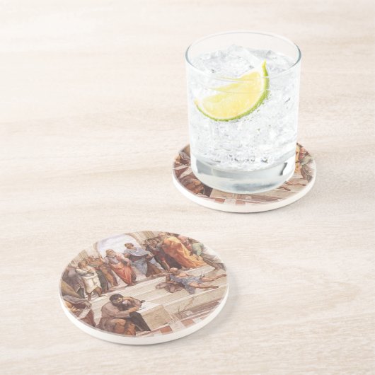 Dessous De Verre En Grès École d'Athènes (Côté)