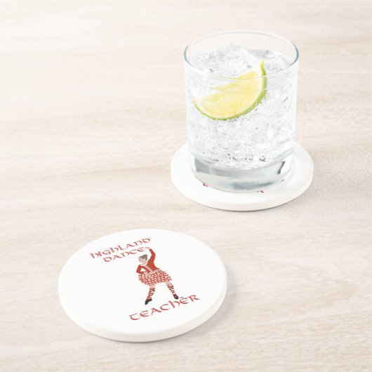 Dessous De Verre En Grès Écossais Enseignant de danse Highland (Côté)