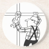 Dessous De Verre En Grès Écran avec échafaudage (Devant)