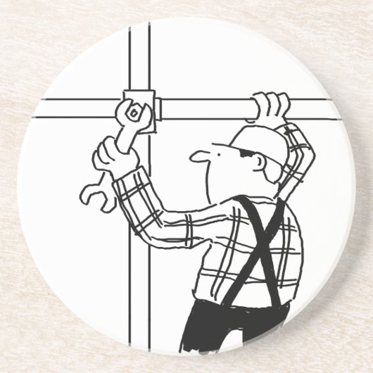 Dessous De Verre En Grès Écran avec échafaudage (Devant)