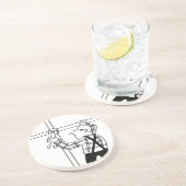 Dessous De Verre En Grès Écran avec échafaudage (Côté)