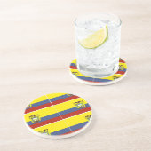 Dessous De Verre En Grès ecuadoriflag (Côté)