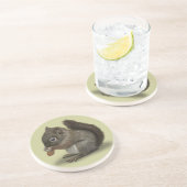 Dessous De Verre En Grès Écureuil de bébé (Côté)