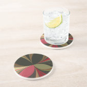 Dessous De Verre En Grès Edgy Earth Kaleidoscope Art (Côté)