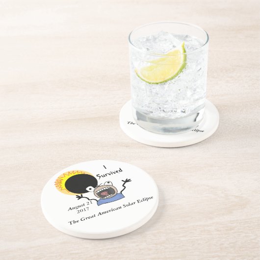 Dessous De Verre En Grès Édition Solaire Eclipse Survival 2017 (Côté)