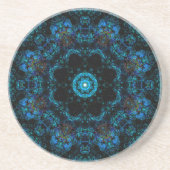 Dessous De Verre En Grès Effet Aqua Kaleidoscope, (Devant)