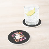 Dessous De Verre En Grès Éffrayant Vibes Ghost Retro Halloween Super (Côté)