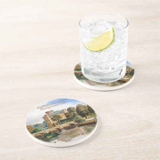 Dessous De Verre En Grès Eglinton Castle - Scottish Montgomery Clan (Côté)