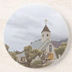 Dessous De Verre En Grès Eglise Elvis dans les montagnes de Superstition