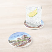 Dessous De Verre En Grès Eilean Donan Castle Ecosse aquarelle peinture (Côté)