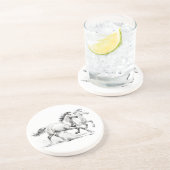 Dessous De Verre En Grès Élégance Équine (Côté)