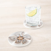 Dessous De Verre En Grès Élégance florale Art Abstrait fractal moderne (Côté)