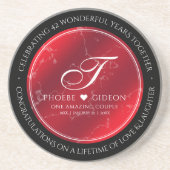 Dessous De Verre En Grès Élégant 42e anniversaire du Mariage Jasper (Devant)