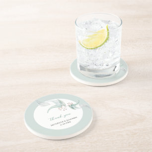 Dessous De Verre En Grès Elégant Beau Eucalyptus Aquarelle Art