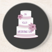 Dessous De Verre En Grès Élégant gâteau de mariage (Devant)