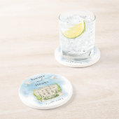 Dessous De Verre En Grès Élégant lieu | fleurs colombes Mariage Luxe (Côté)