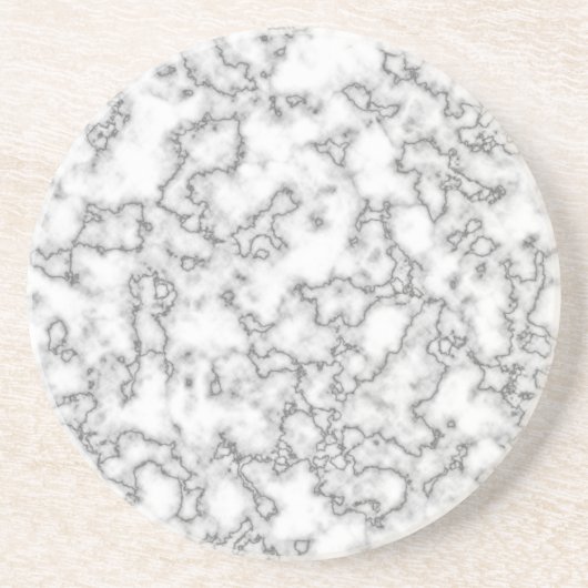 Dessous De Verre En Grès Élégant Marbre blanc léger (Devant)