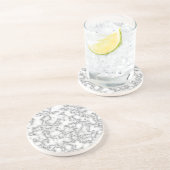 Dessous De Verre En Grès Élégant Marbre blanc léger (Côté)