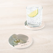 Dessous De Verre En Grès Elégant Mariage d'orchidées blanches (Côté)