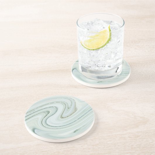 Dessous De Verre En Grès Elégant Parties scintillant Motif  Sparkle Glam (Côté)