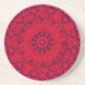 Dessous De Verre En Grès Elégant Ruby Rouge Intricate Faux Glass (Devant)