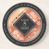 Dessous De Verre En Grès Élégante 8ème anniversaire du Mariage de bronze (Devant)