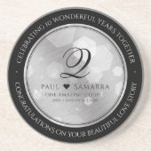 Dessous De Verre En Grès Élégante fête du 10e anniversaire du Mariage de Ti (Devant)