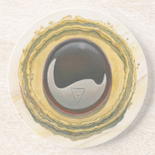 Dessous De Verre En Grès Élément de la Terre (Devant)