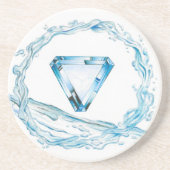 Dessous De Verre En Grès Élément d'eau (Devant)